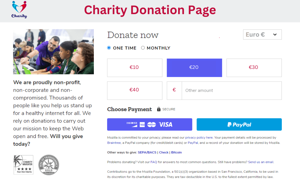 Charity-image-donation-page